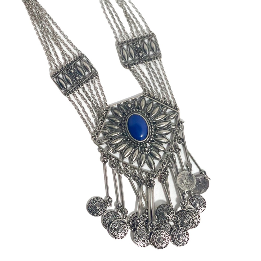 Vintage Inspired Tribal Belly Dance Coin Necklace - Picture 2 of 6